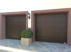 Секционные гаражные ворота Doorhan  (ш*в) 3450*2125,RAL8014,филенка,ручные