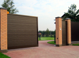 Откатные алюминиевые ворота Alutech Prestige 68мм (ш*в) 3780*2110, RAL8014,S-Гофр купить по низкой цене в городе Краснодар