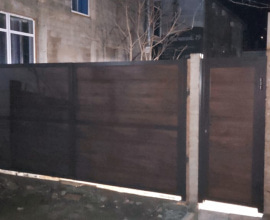 Фото распашных ворот - примеры работ ООО Краснодарские ворота Краснодар