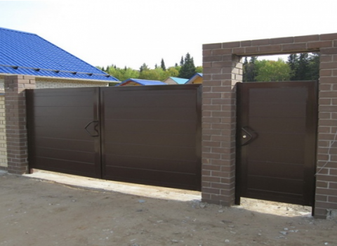 Распашные алюминиевые ворота Doorhan (ш*в) 3960*2050, RAL8017,M-Гофр купить по низкой цене в городе Краснодар